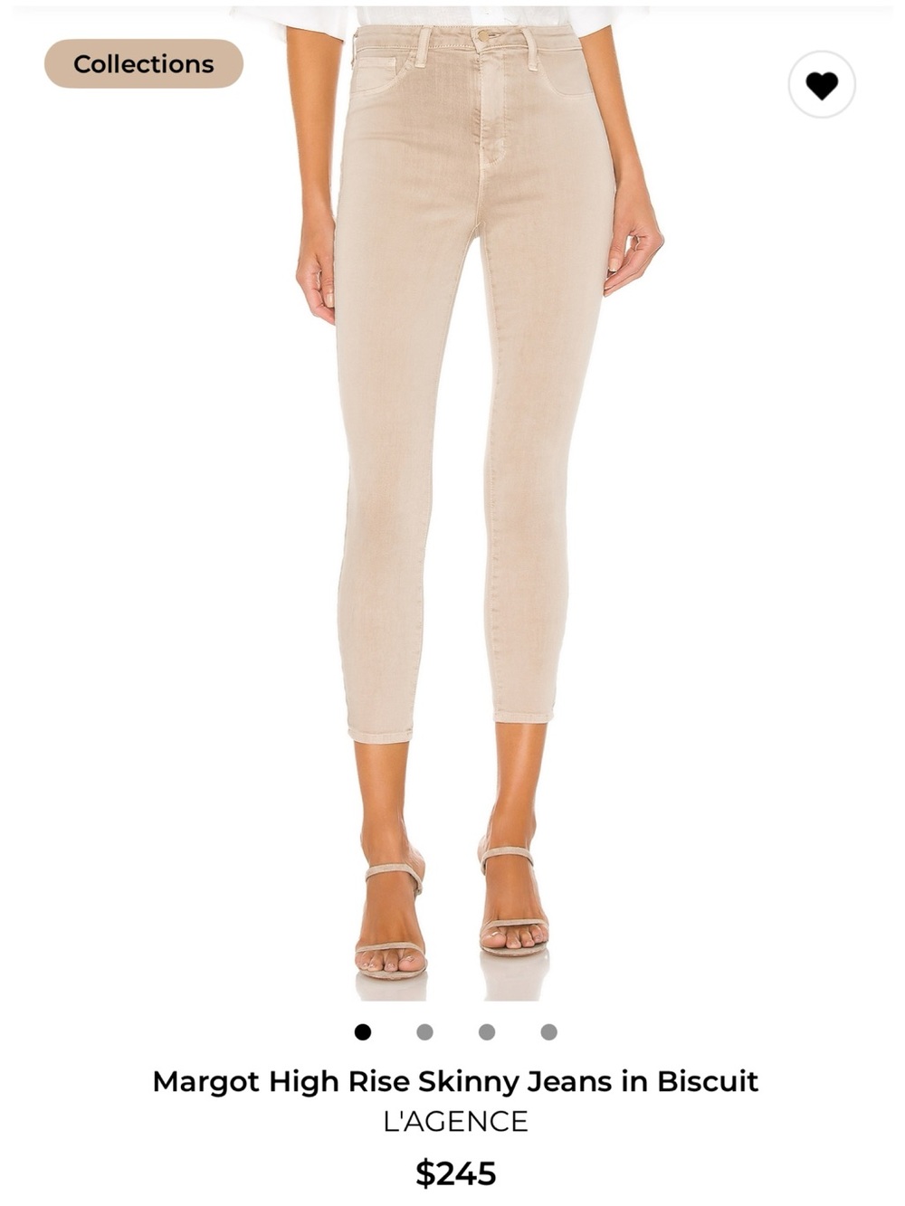 L'AGENCE Margot High-Rise Skinny Jeans — Biscuit Sz 25 ** Priced to go!!!**